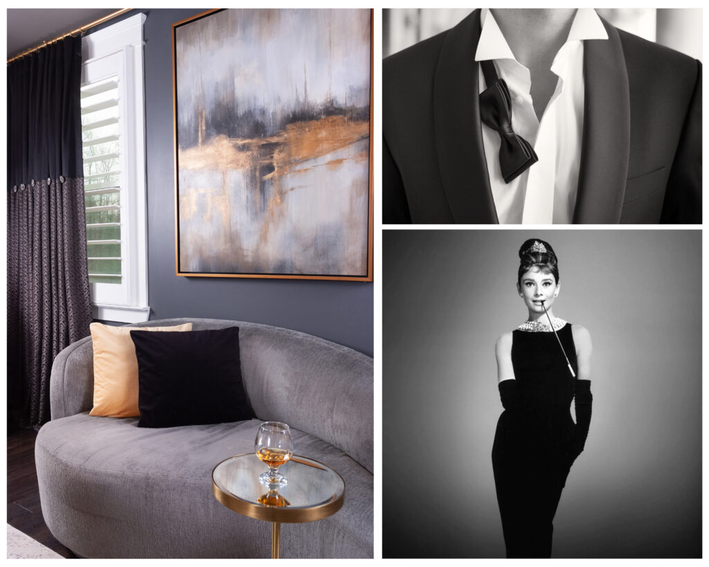 Black tuxedo collage